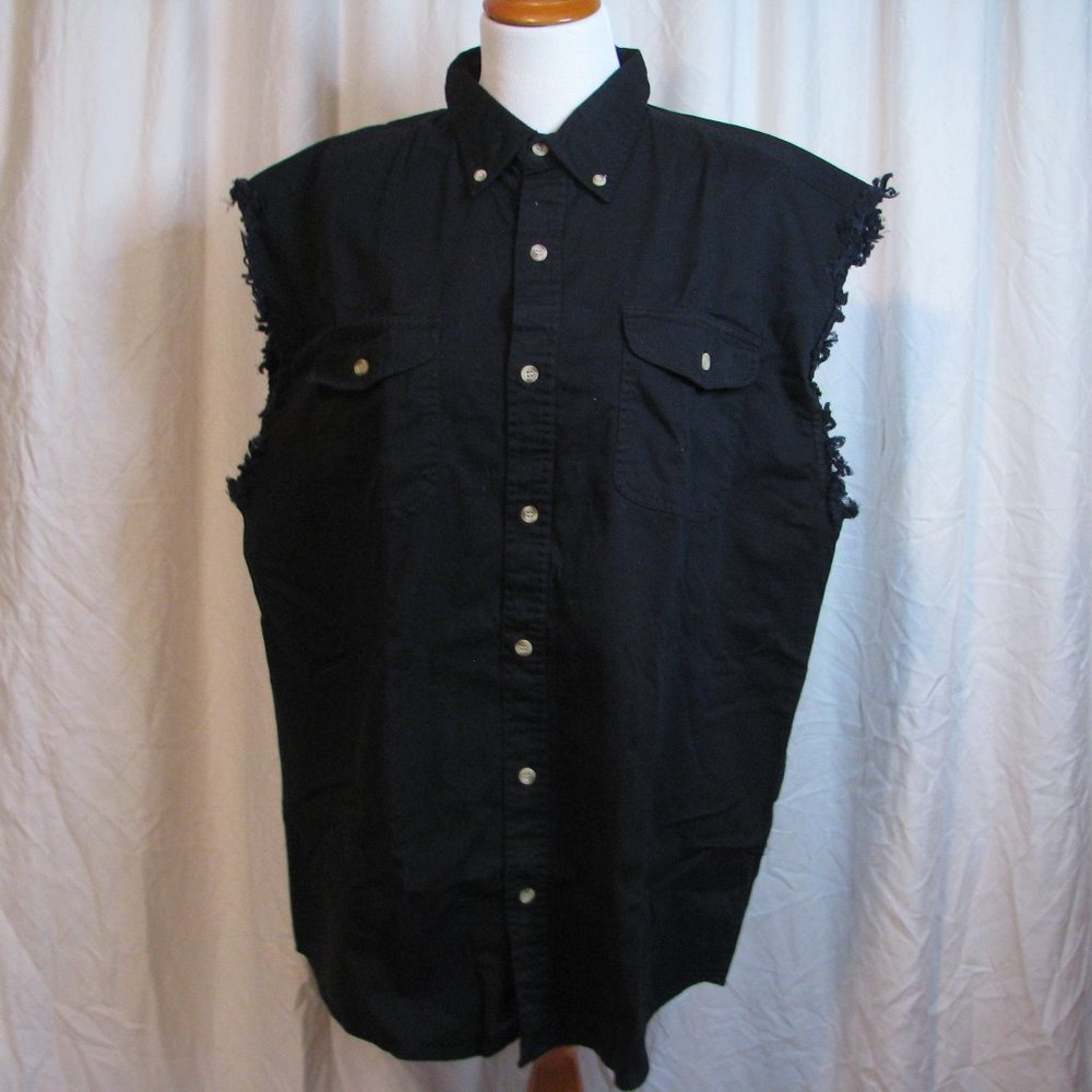 Black Sleeveless Shirt Size L